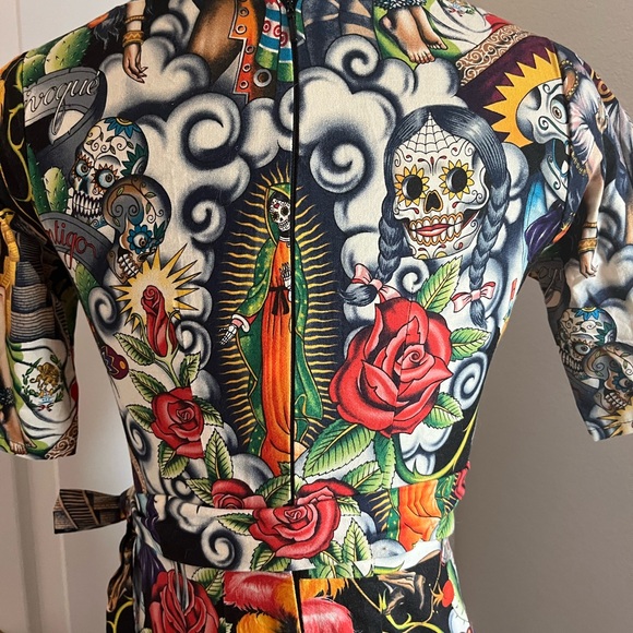 New Vanity Project by Limb 50s style 3/4 sleeve wiggle dress Alexander Henry 4 - Picture 6 of 8